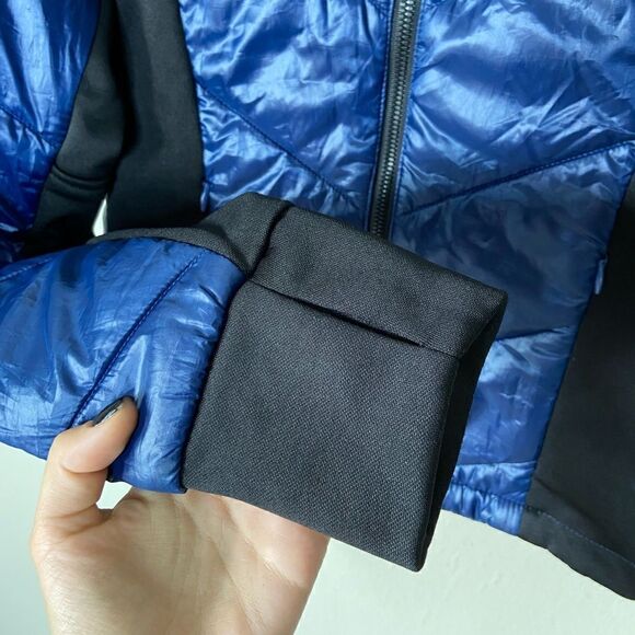 Guess Puffer Navy Black Puffer Jacket Quilted Size M - Picture 6 of 8